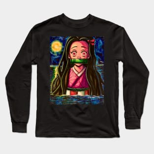 Nezuko in the sea Long Sleeve T-Shirt